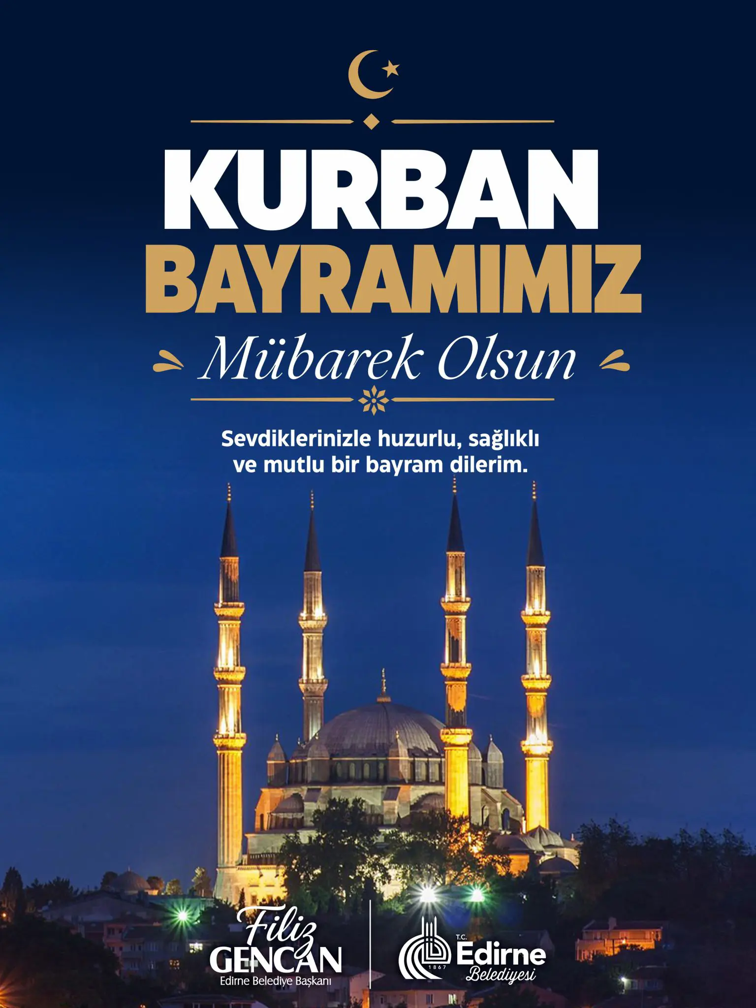 BAŞKAN GENCAN’DAN BAYRAM MESAJI: “ADALET, HUZUR VE DAYANIŞMA”